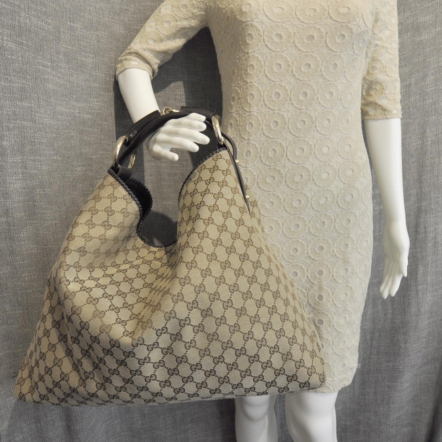 Monogram Large Horsebit Chain Hobo