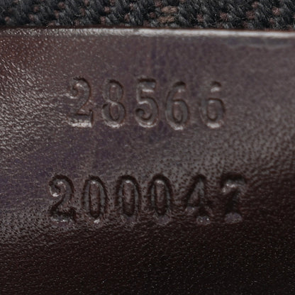 Gucci GG Denim Monogram Double Pocket Belt Bag Brown 7 of 10