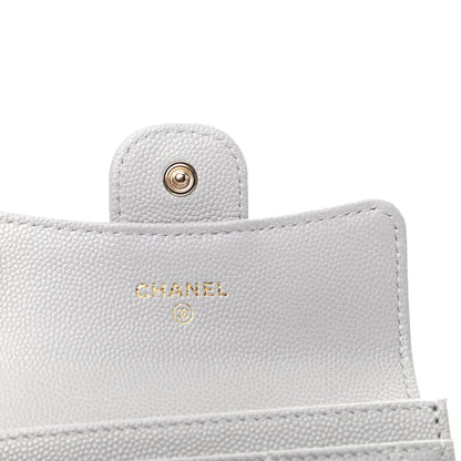 Chanel Caviar Quilted Flap Card Holder Wallet Grey 6 of 9