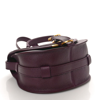 Chloe Grained Calfskin Small Marcie Saddle Bag Dimness Purple 4 of 10