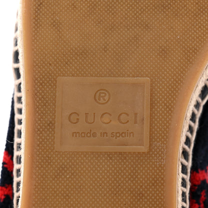 Gucci Terry Cloth GG Monogram Espadrilles 36.5 Blue Red 7 of 10