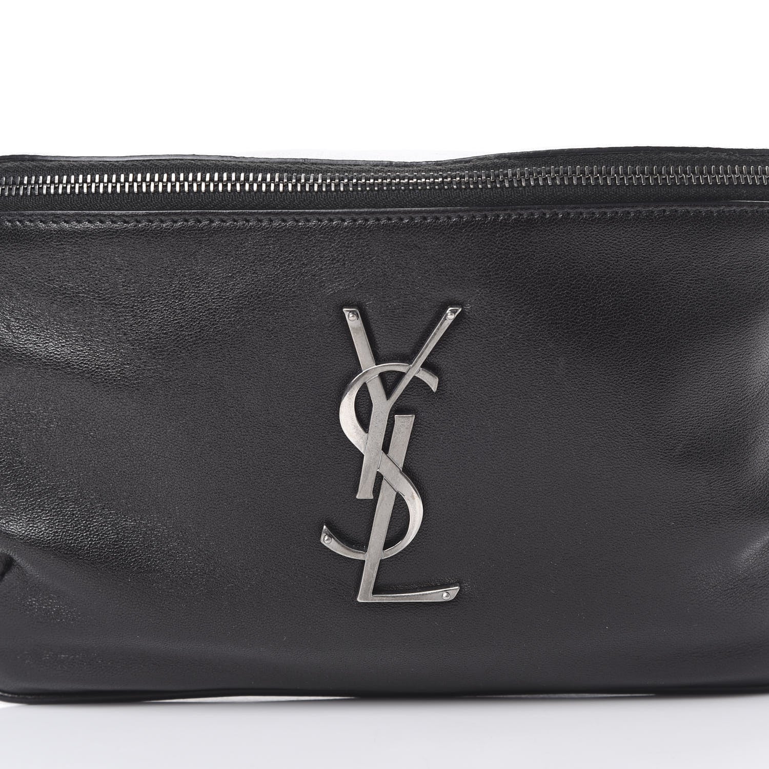 Saint Laurent Calfskin Monogram Belt Bag Black 7 of 11
