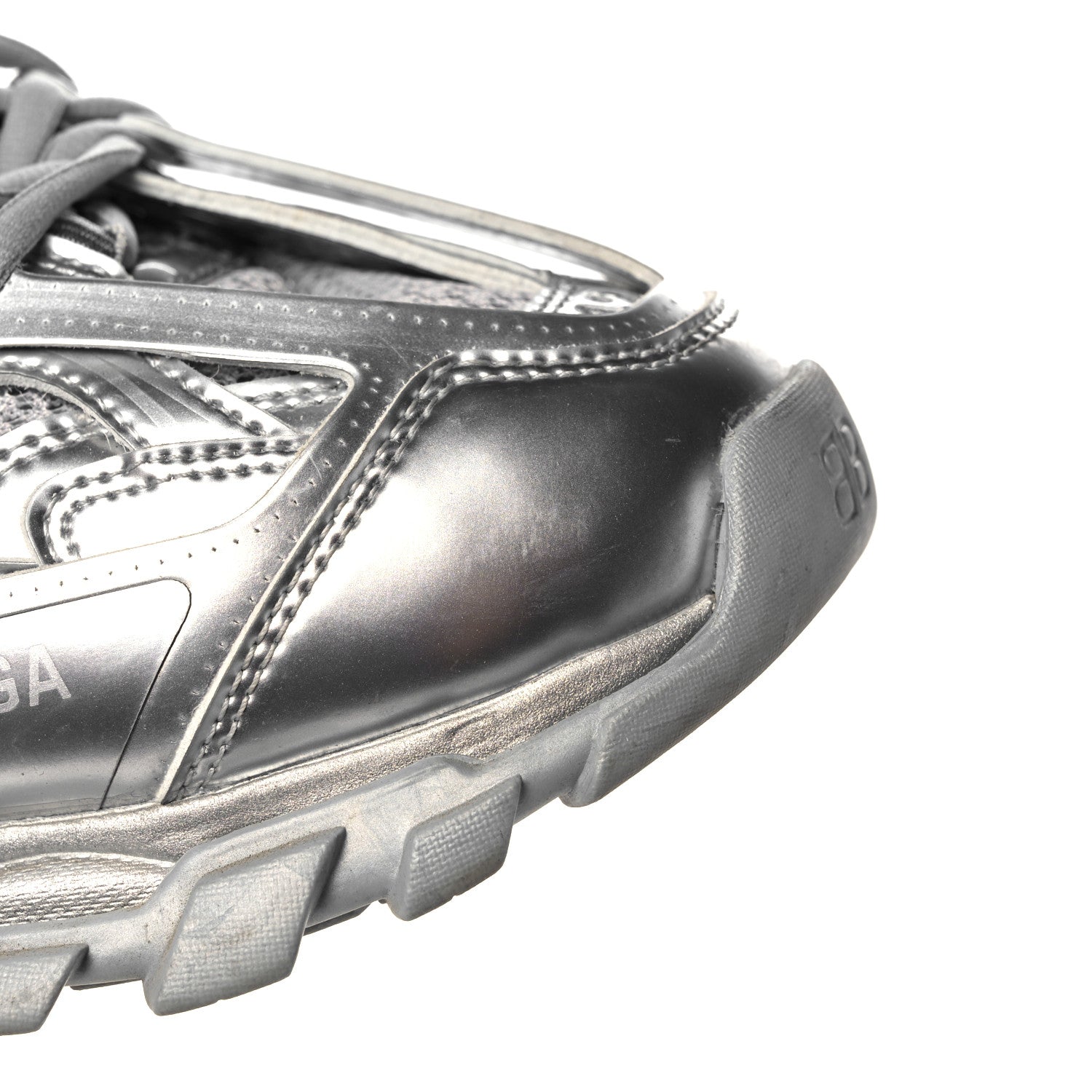 Balenciaga Mesh Nylon Mens Track Sneakers 42 Silver 7 of 7
