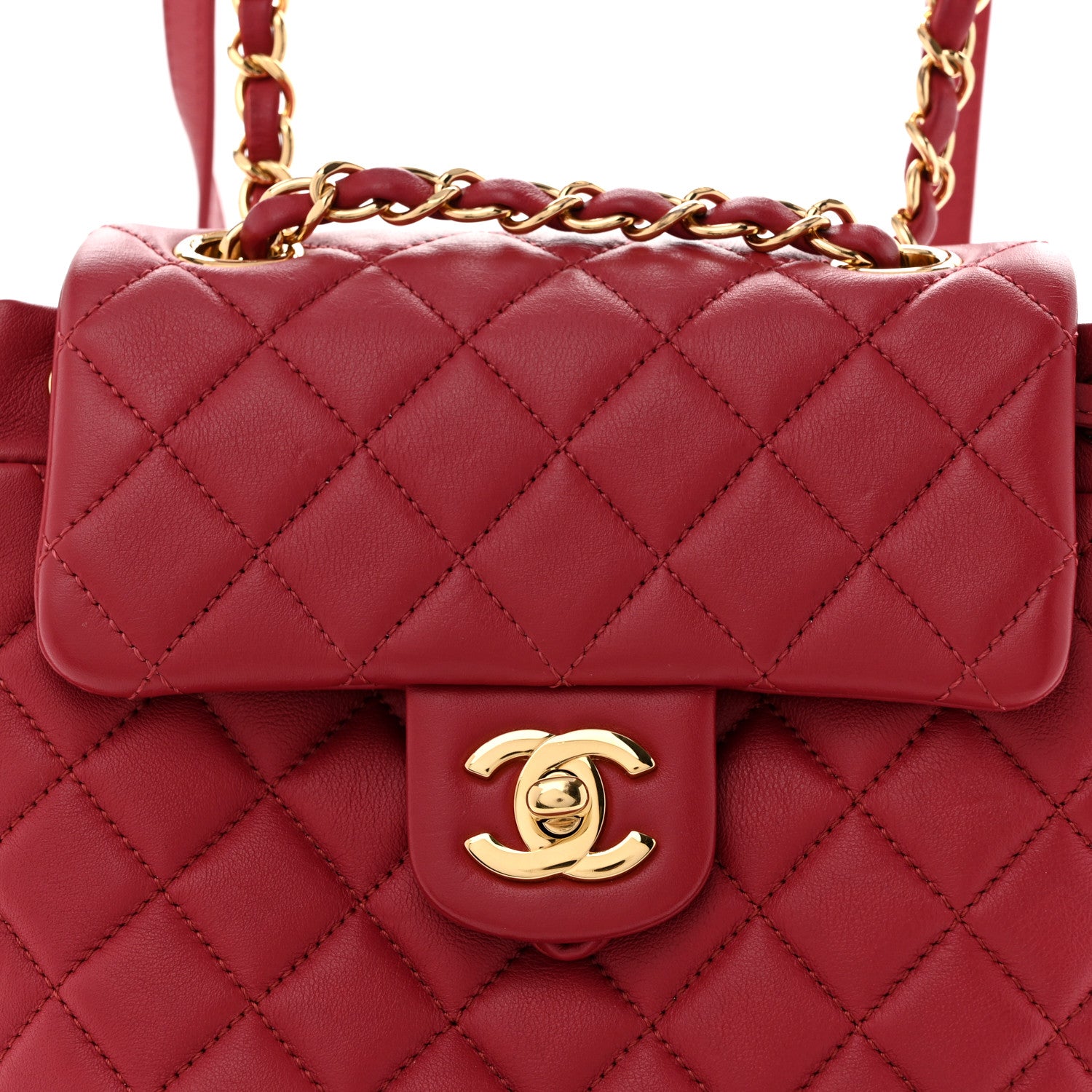 Chanel Calfskin Quilted Mini Urban Spirit Backpack Red 7 of 11