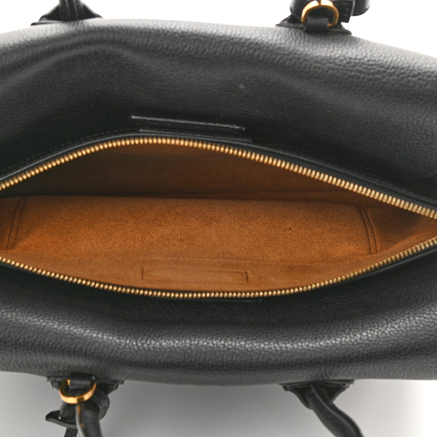 Grained Calfskin Medium Milla Tote Black