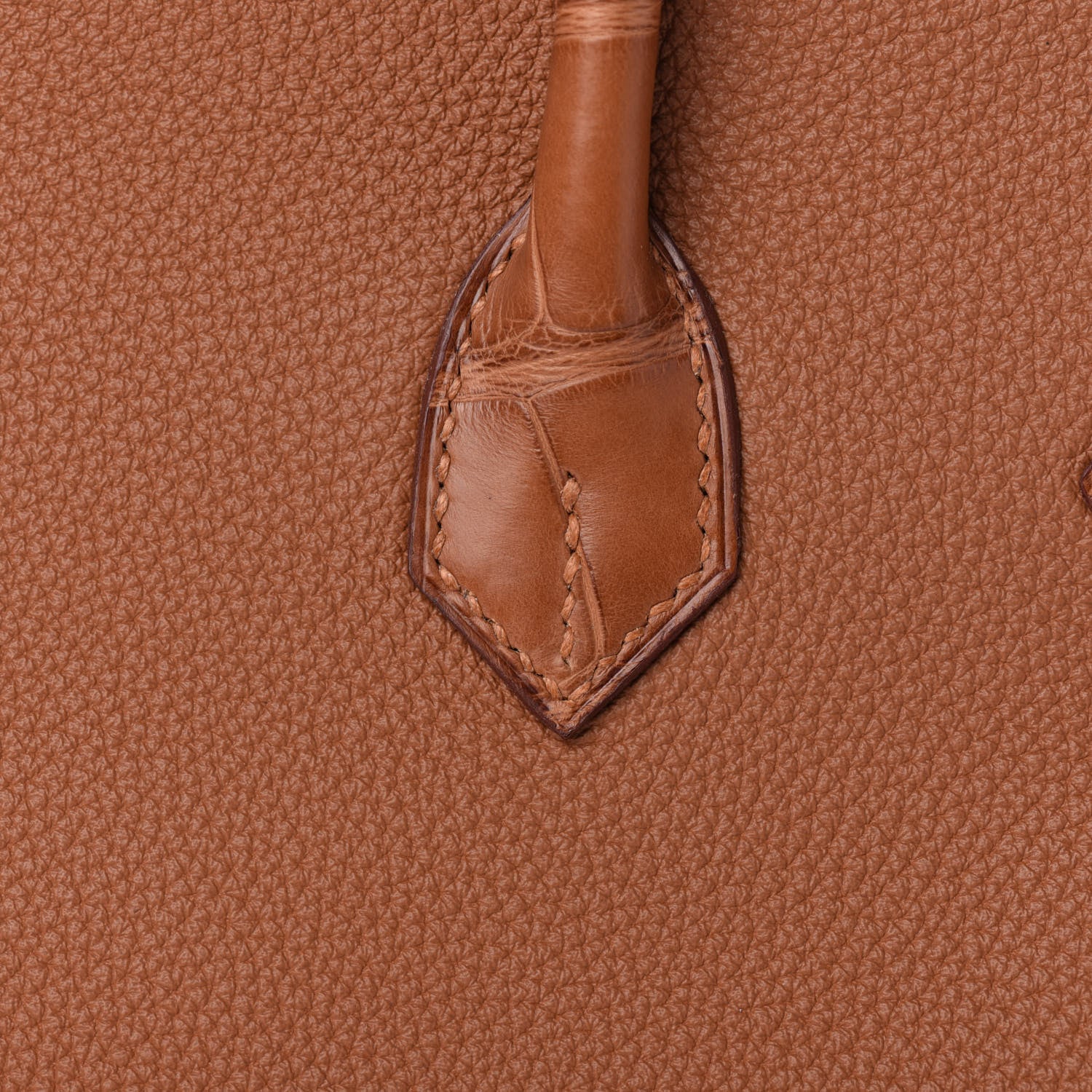 Hermes Togo Matte Alligator Birkin Touch 25 Gold 8 of 34