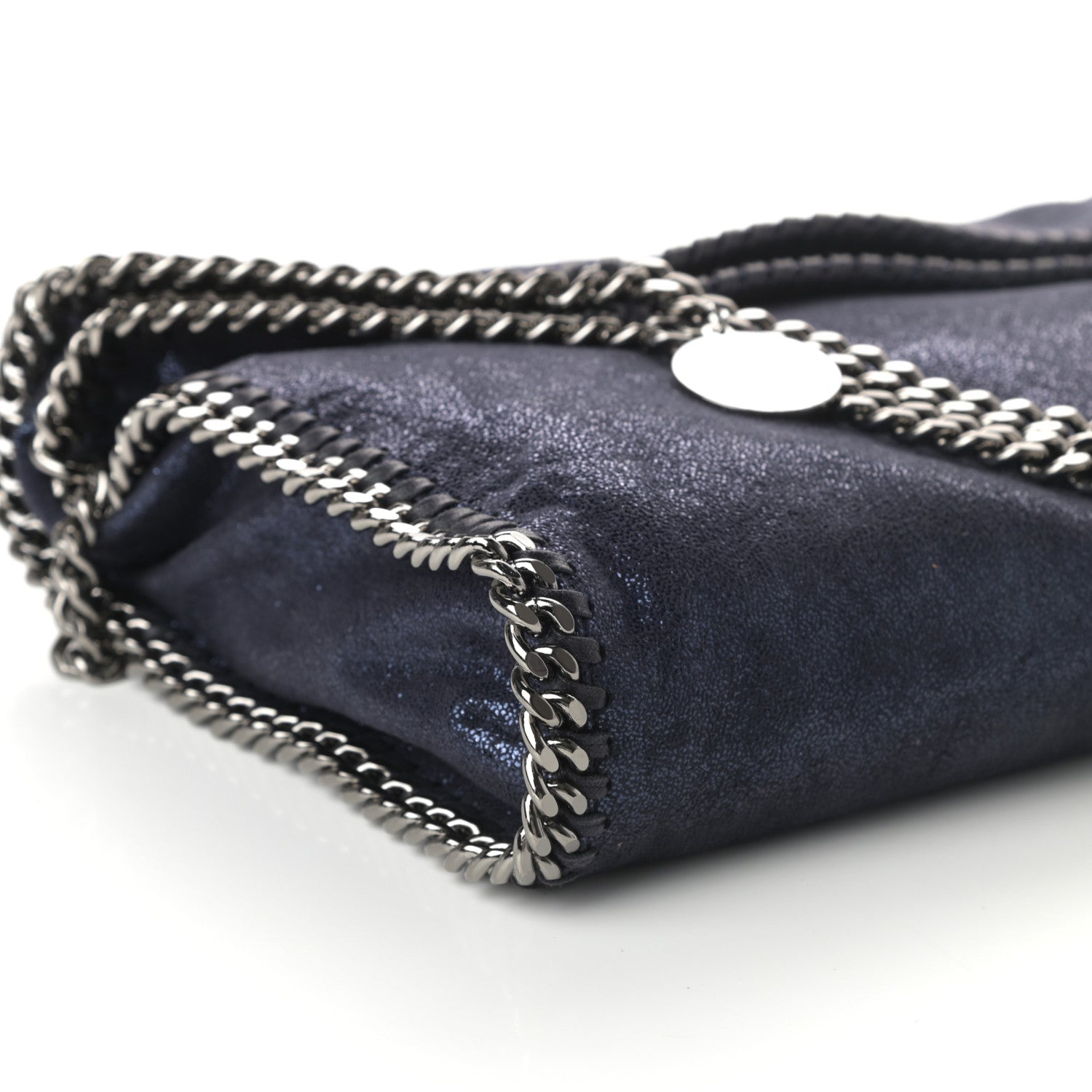 Stella McCartney Shaggy Deer Falabella Fold Over Tote Navy 8 of 9