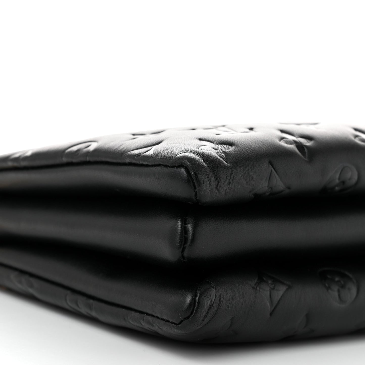 Lambskin Embossed Monogram Coussin PM Black