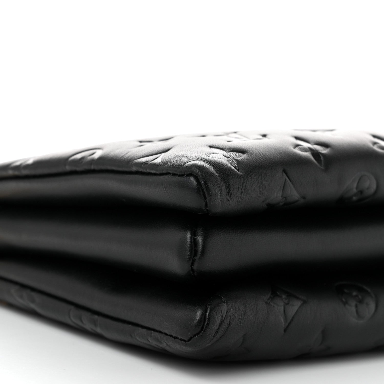 Louis Vuitton Lambskin Embossed Monogram Coussin PM Black 9 of 10
