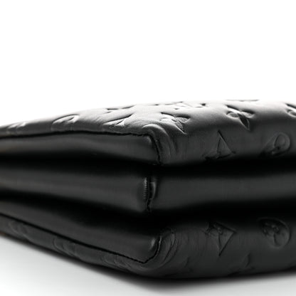 Louis Vuitton Lambskin Embossed Monogram Coussin PM Black 9 of 10