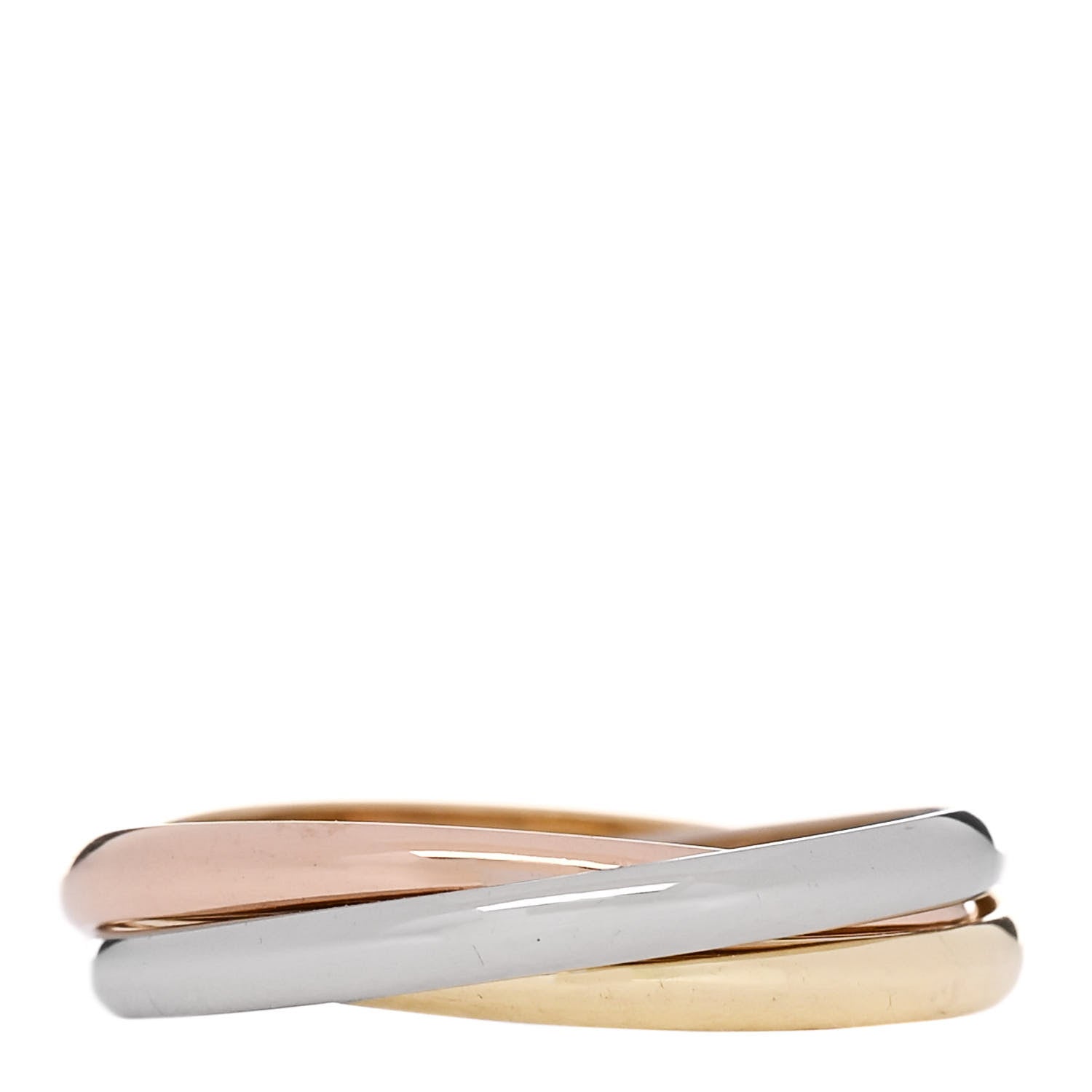 Cartier 18K Pink Yellow White Gold Extra Small Cartier Trinity Ring 53 6.25 3 of 6