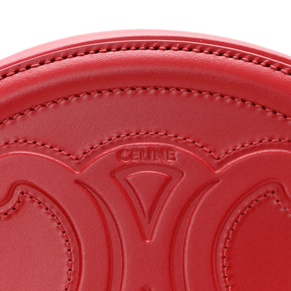 Celine Smooth Calfskin Cuir Triomphe Oval Purse Crossbody Red 5 of 9