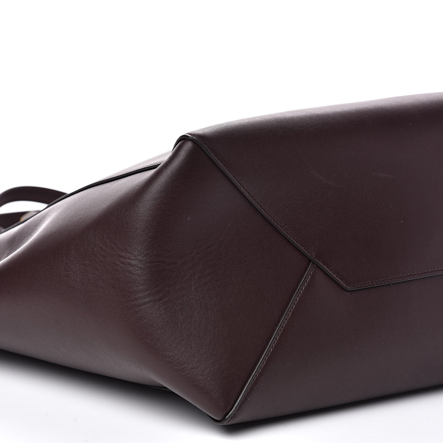 Celine Soft Calfskin Medium Belt Cabas Phantom Burgundy 9 of 11