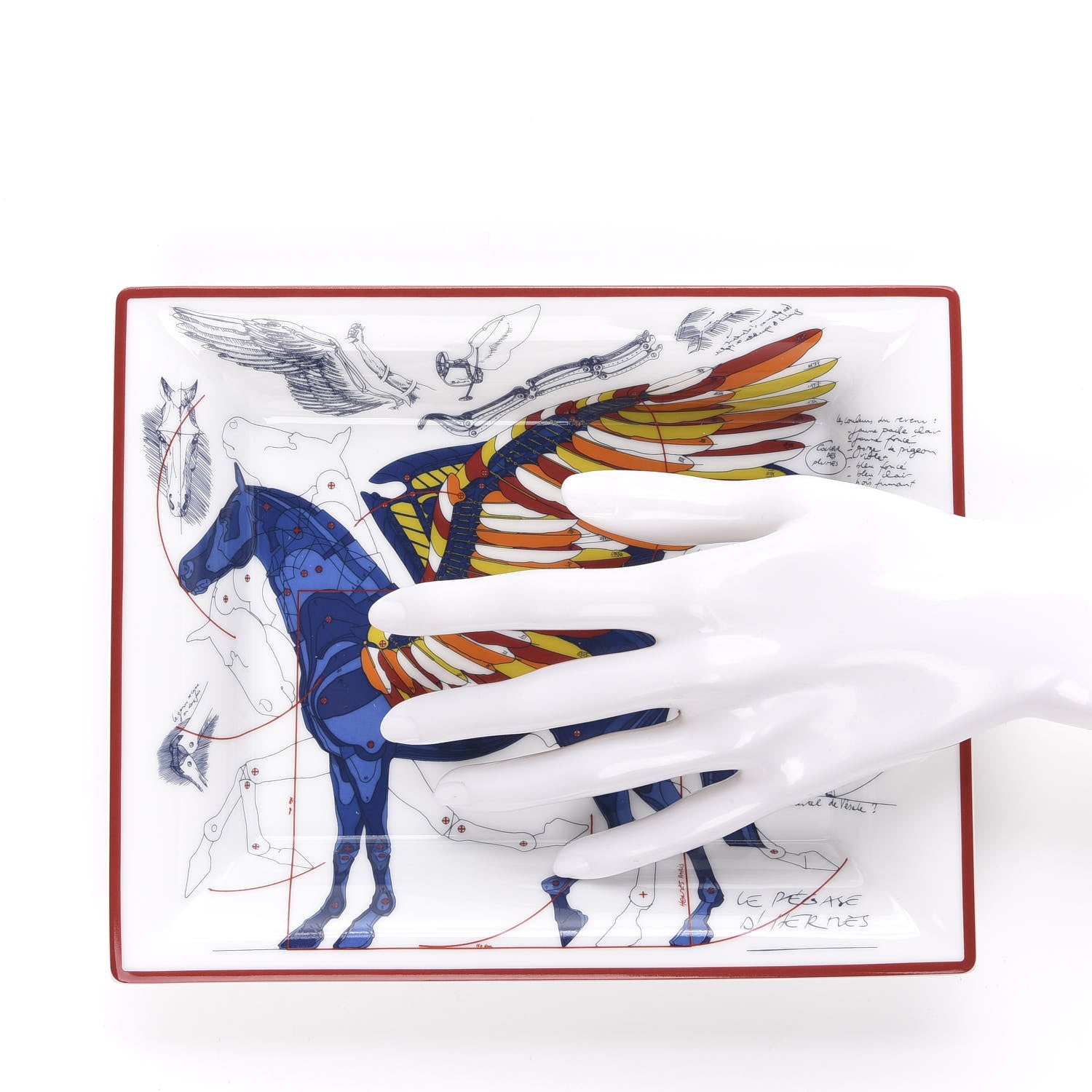 Hermes Porcelain Pegase Change Tray Anis Outremer 2 of 6