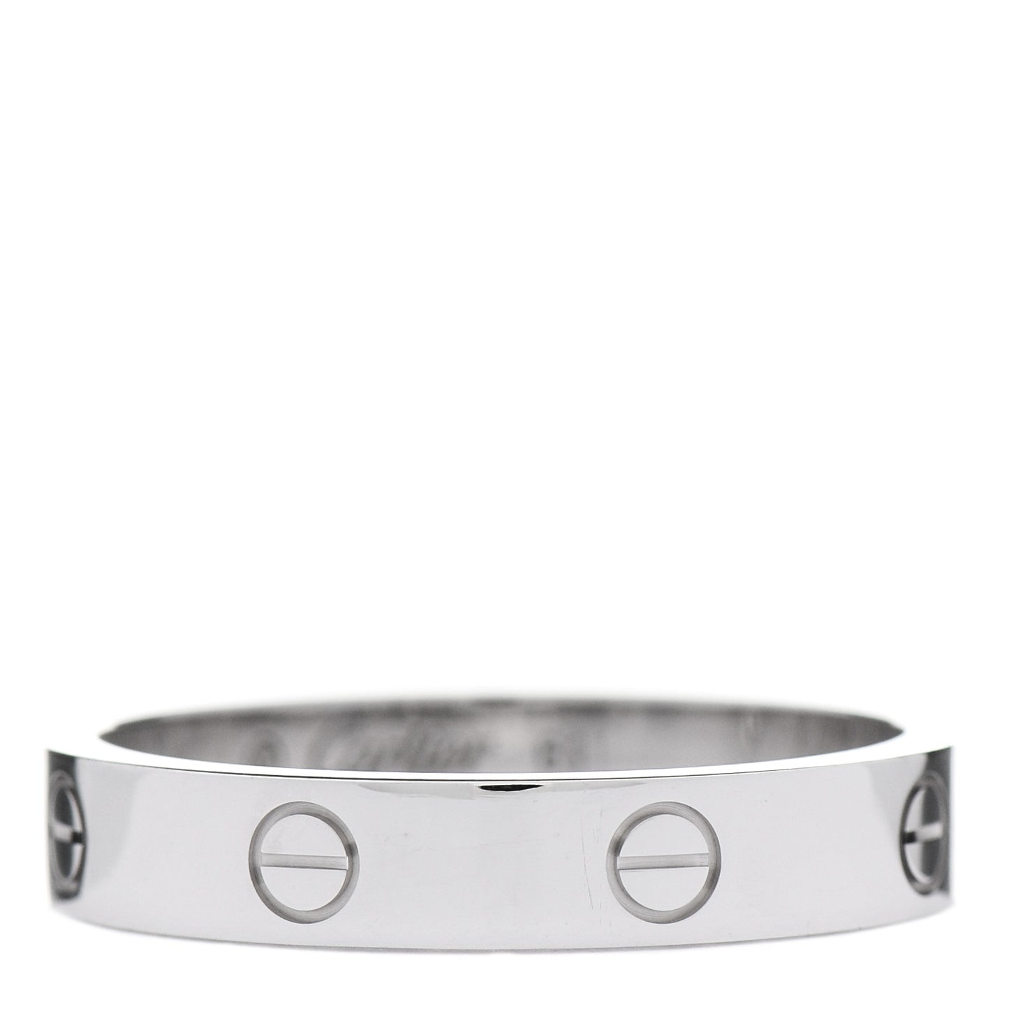 18K White Gold Diamond 4mm LOVE Wedding Band Ring 61 9.5