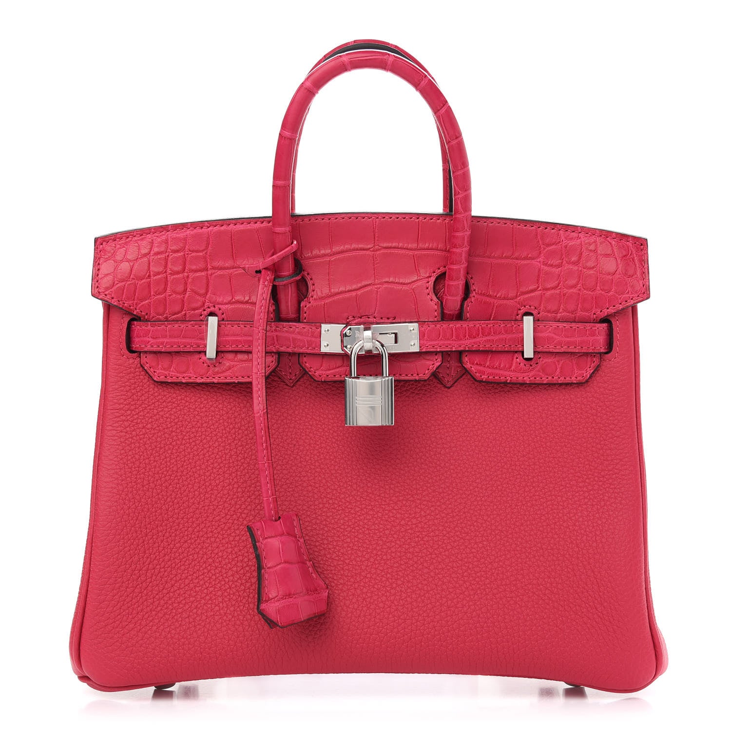 Hermes Togo Matte Alligator Birkin Touch 25 Framboise 1 of 11