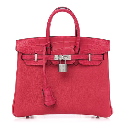 Hermes Togo Matte Alligator Birkin Touch 25 Framboise 1 of 11