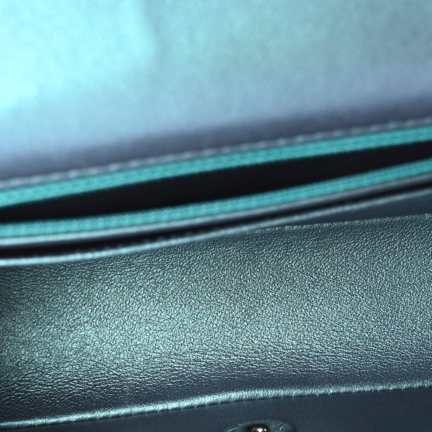 Chanel Iridescent Lambskin Quilted Mini Rectangular Flap Turquoise 5 of 10