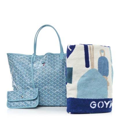 Goyard Goyardine Saint Louis GM Balise Beach Towel Set Turquoise 3 of 12