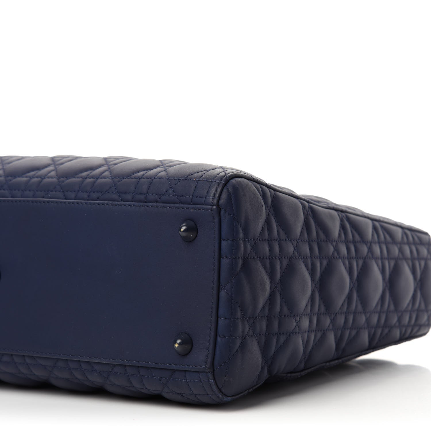 Christian Dior Ultra Matte Calfskin Cannage Large Lady Dior Blue 8 of 11