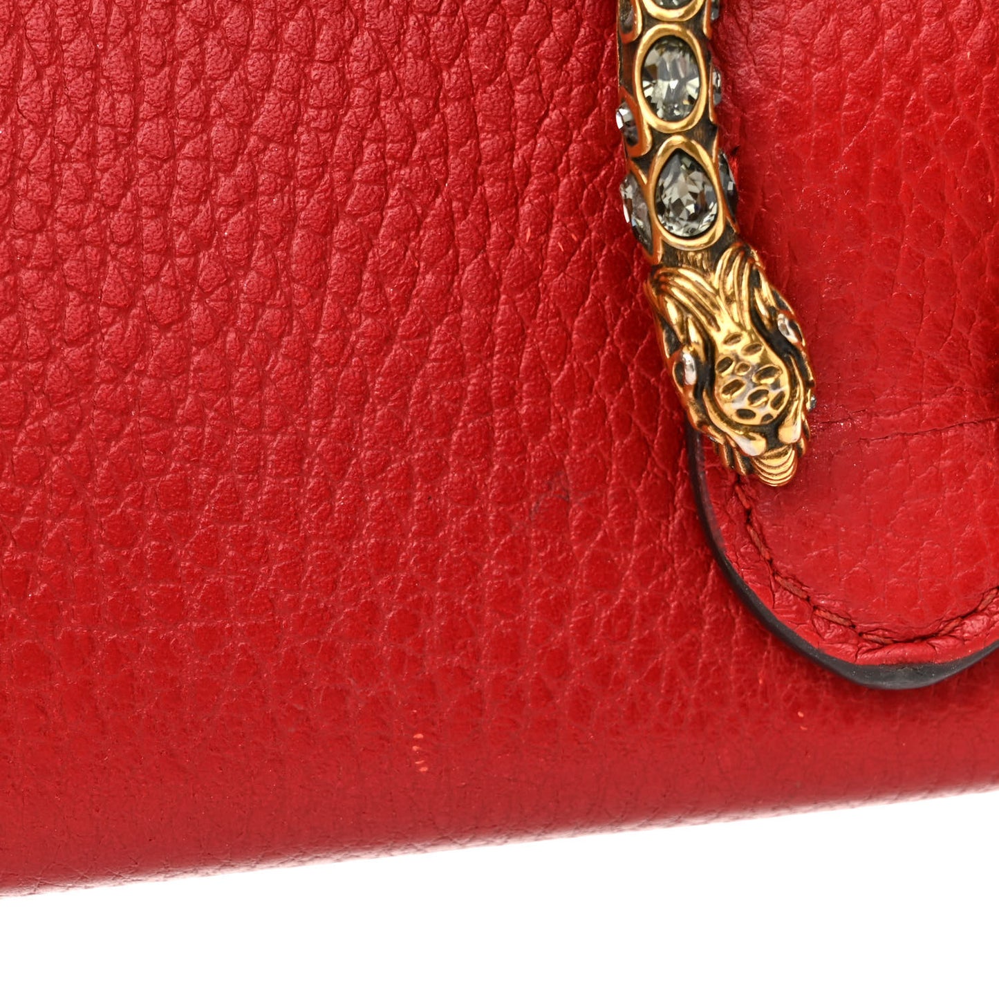 Calfskin Mini Dionysus Chain Wallet Hibiscus Red