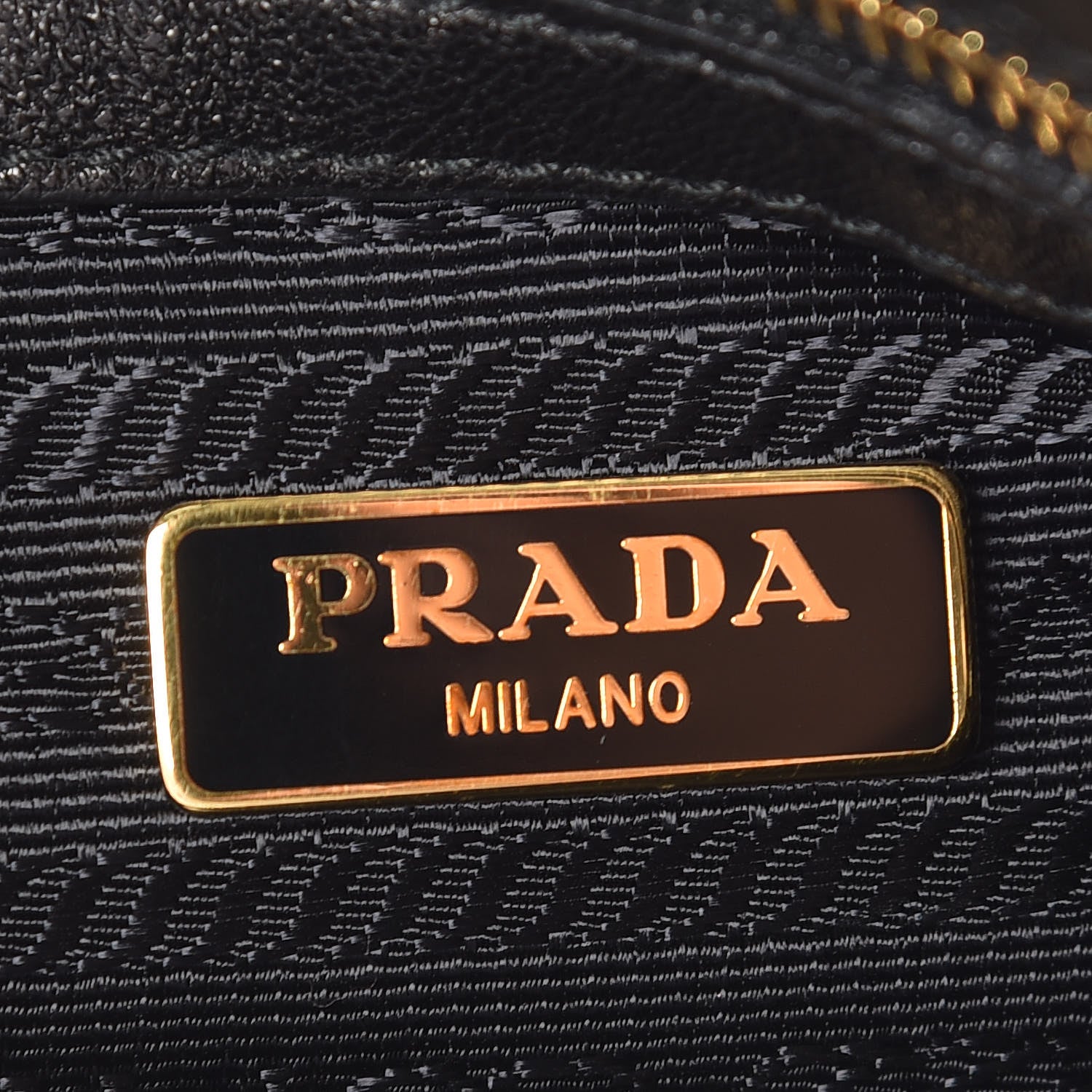 Prada Nappa Gaufre Chain Shoulder Bag Black 8 of 9