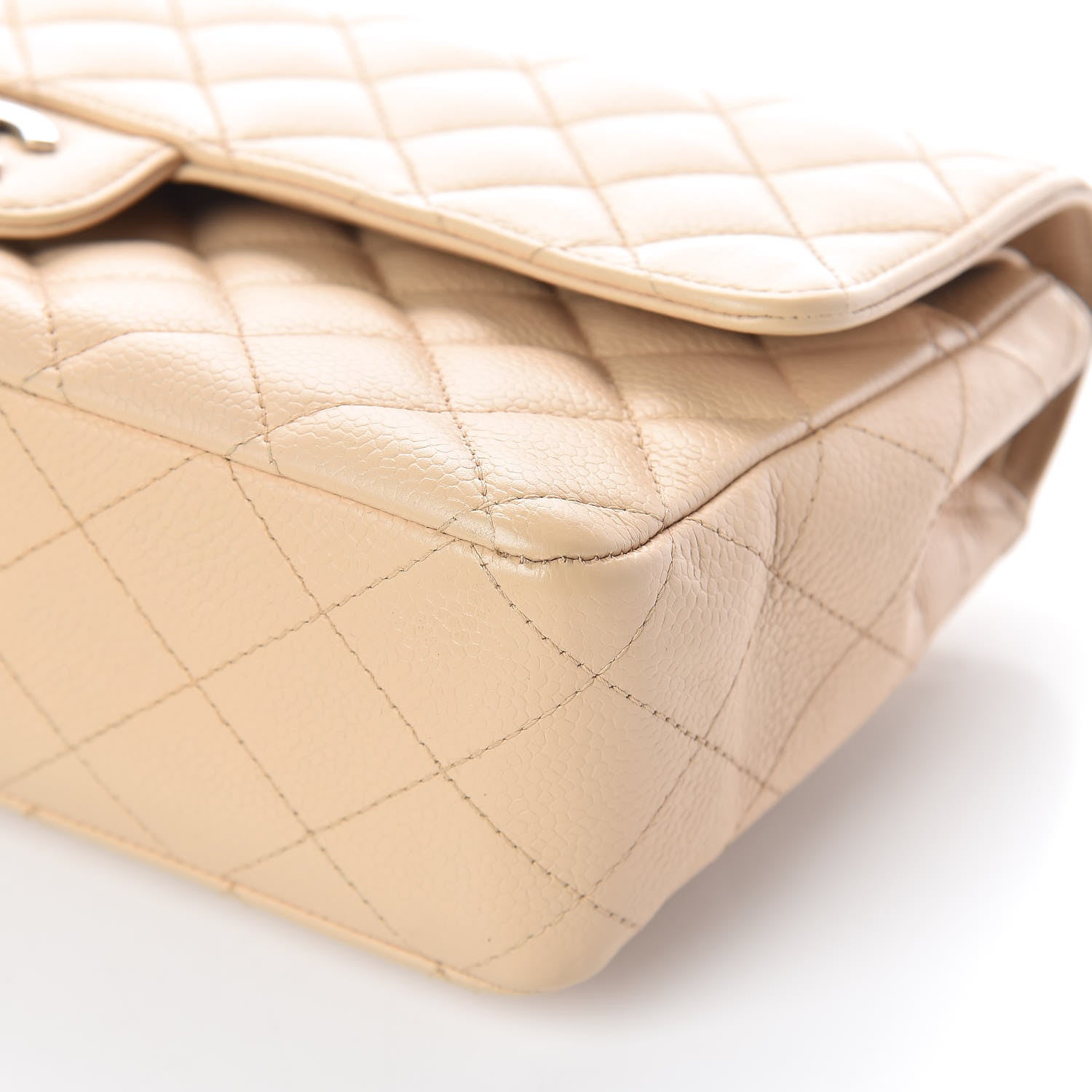 Chanel Caviar Quilted Medium Double Flap Beige 10 of 10