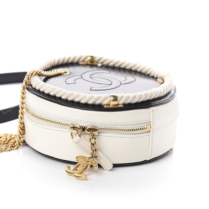 Chanel Crumpled Calfskin Cotton Small En Vogue Round Bag Black 8 of 9