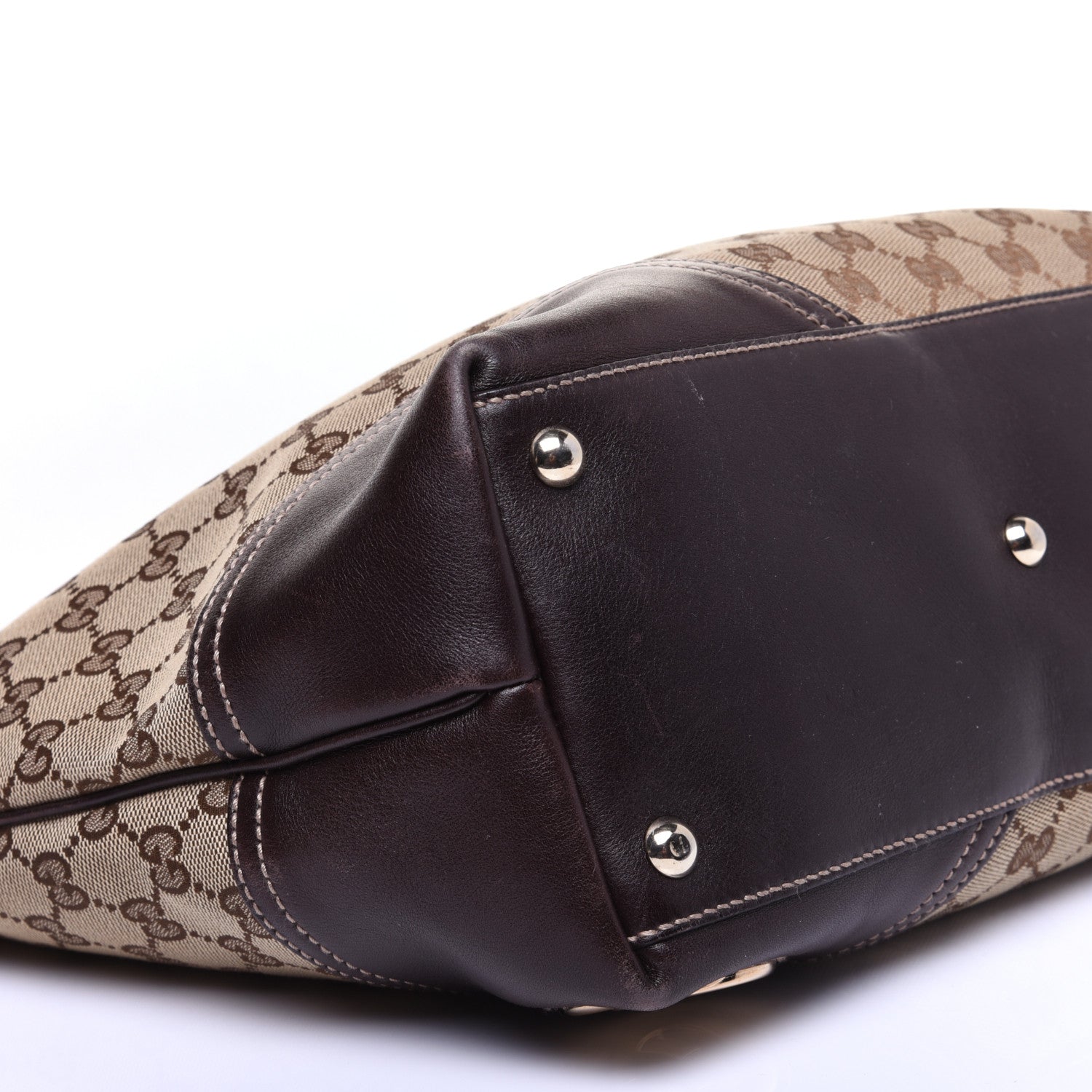 Gucci Monogram Medium New Britt Tote Brown 6 of 12