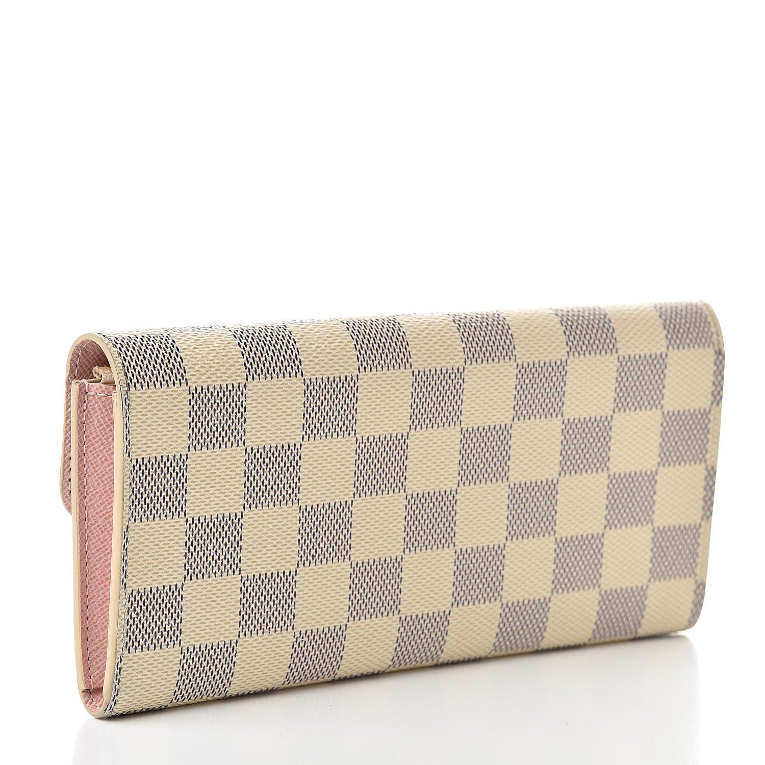 Louis Vuitton Damier Azur Emilie Wallet Rose Ballerine 3 of 14