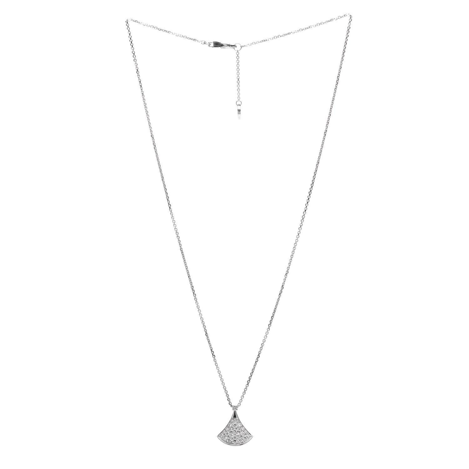 Bulgari 18K White Gold Diamond Divas' Dream Pave Necklace 3 of 5