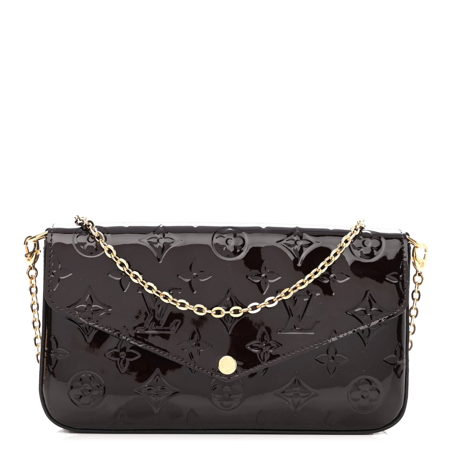 Vernis Pochette Felicie Chain Wallet Amarante