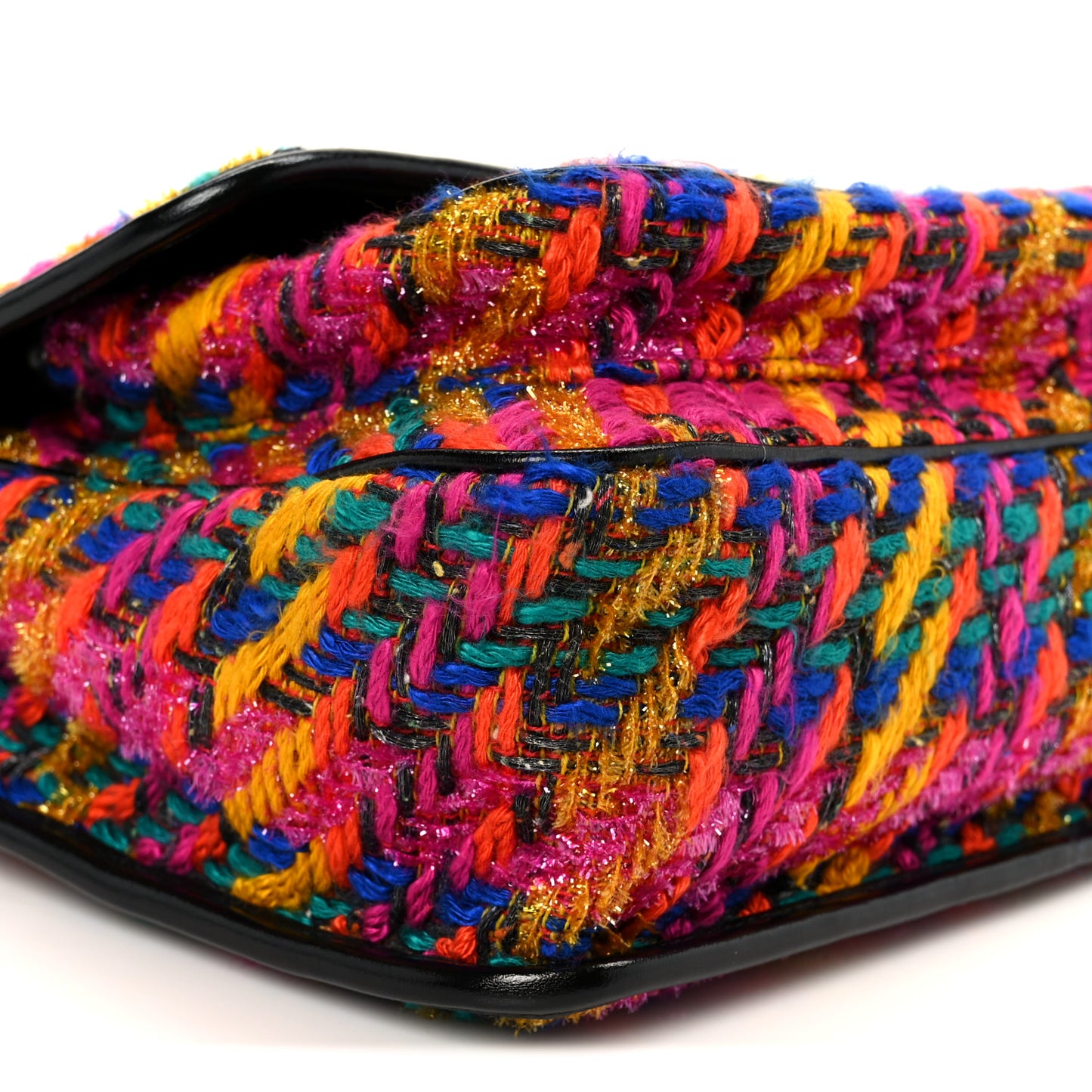 Tweed Calfskin Matelasse Monogram Medium Niki Chain Satchel Multicolor