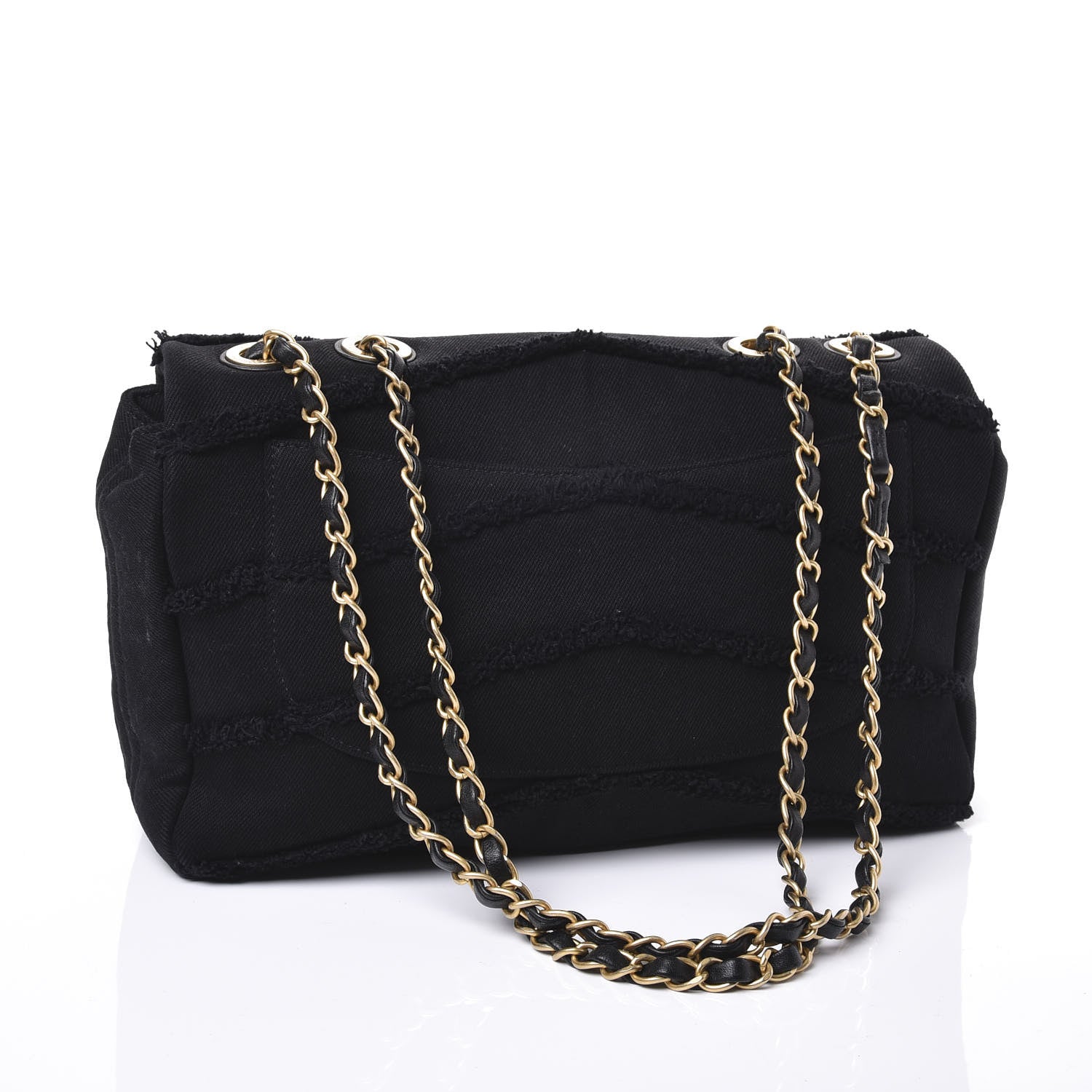 Chanel Denim Coco Jumbo Single Flap Black 2 of 10