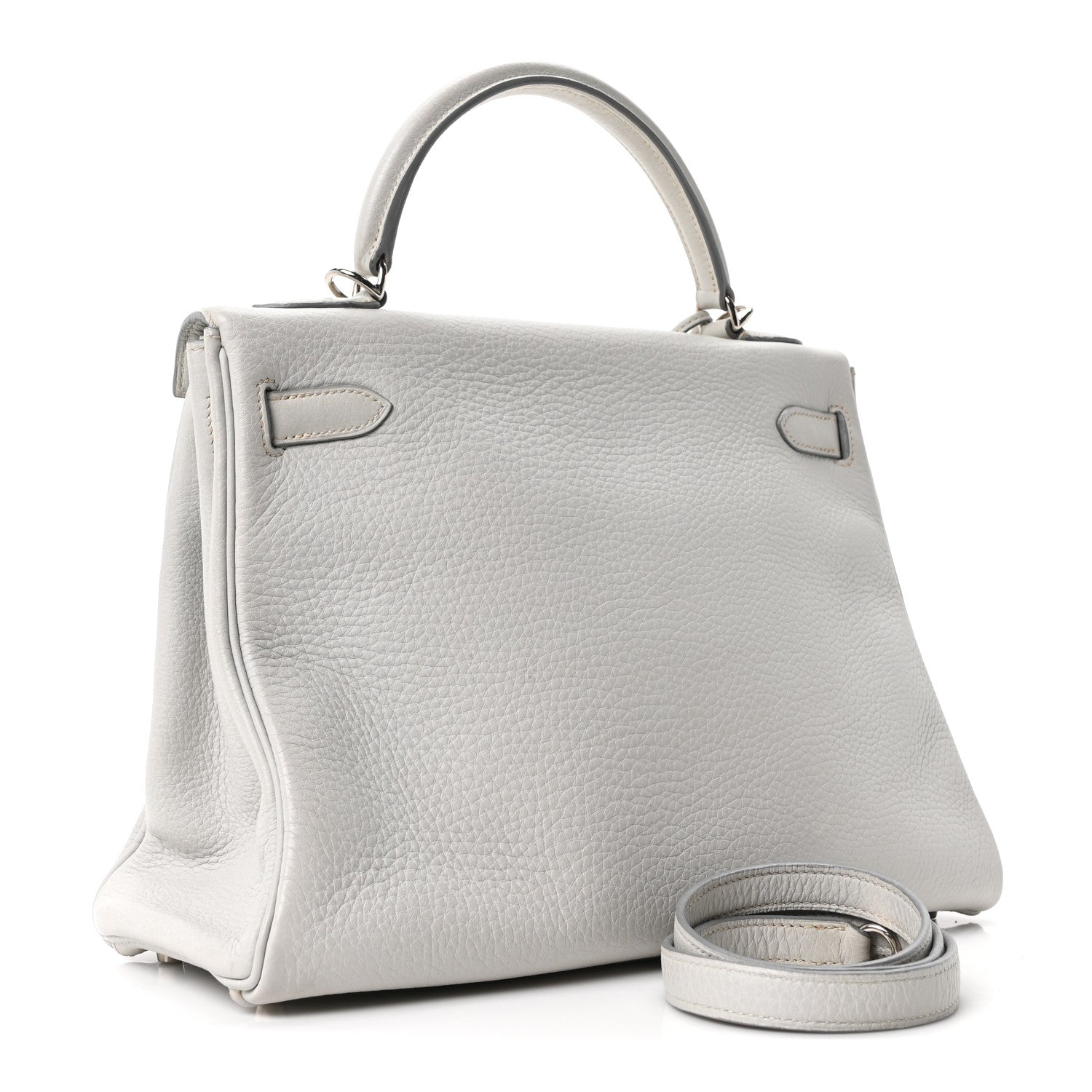 Hermes Taurillon Clemence Kelly Retourne 32 Gris Perle 3 of 11