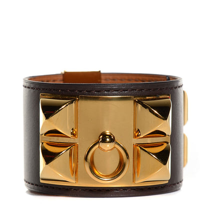Hermes Chamonix Collier De Chien CDC Bracelet Chocolate Small 1 of 7