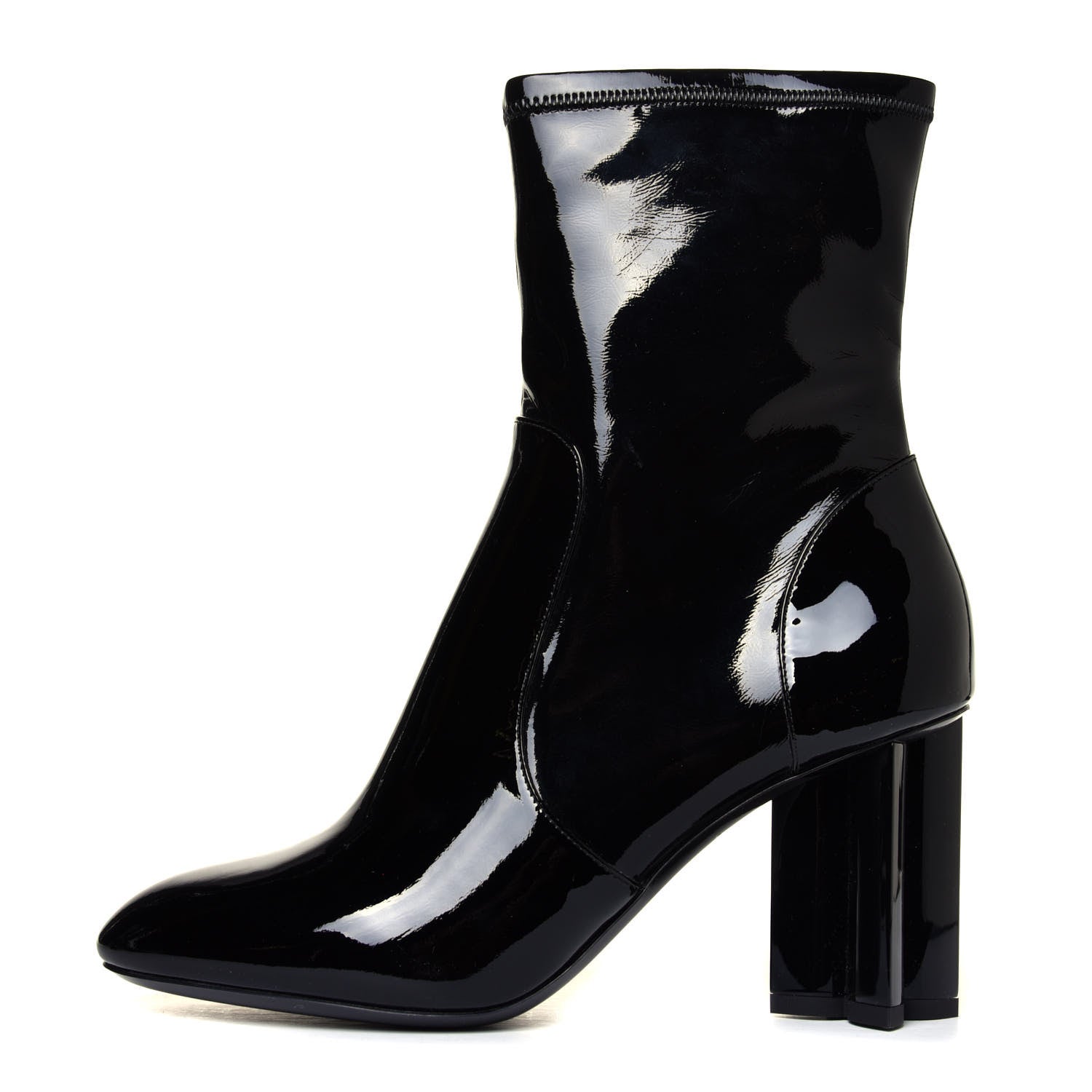Louis Vuitton Patent Silhouette Ankle Boots 38 Black 2 of 12