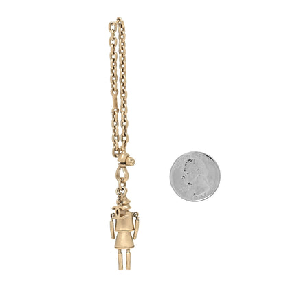 Chanel Metal Crystal Coco Mademoiselle Figurine Bag Charm Gold 2 of 3