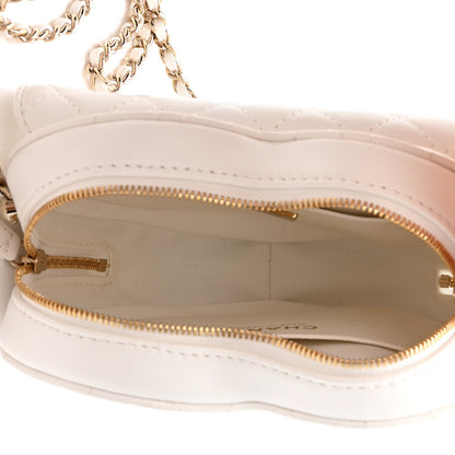 Chanel Lambskin Quilted CC In Love Heart Bag White 5 of 11