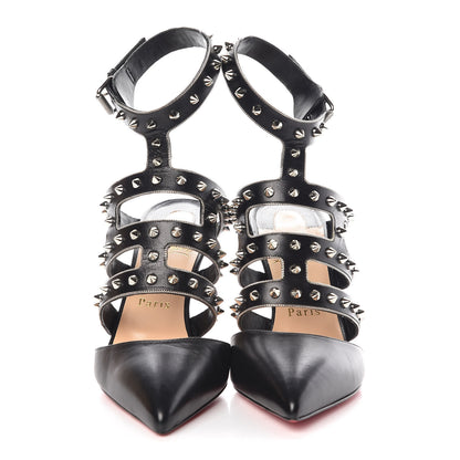 Christian Louboutin Kid Tchicaboum 85 Pumps 37 Black Silver 2 of 8