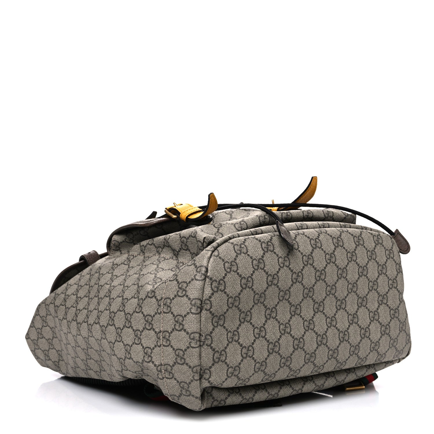 Gucci Soft GG Supreme Monogram Neo Vintage Double Buckle Backpack Beige New Acero Crop 4 of 10