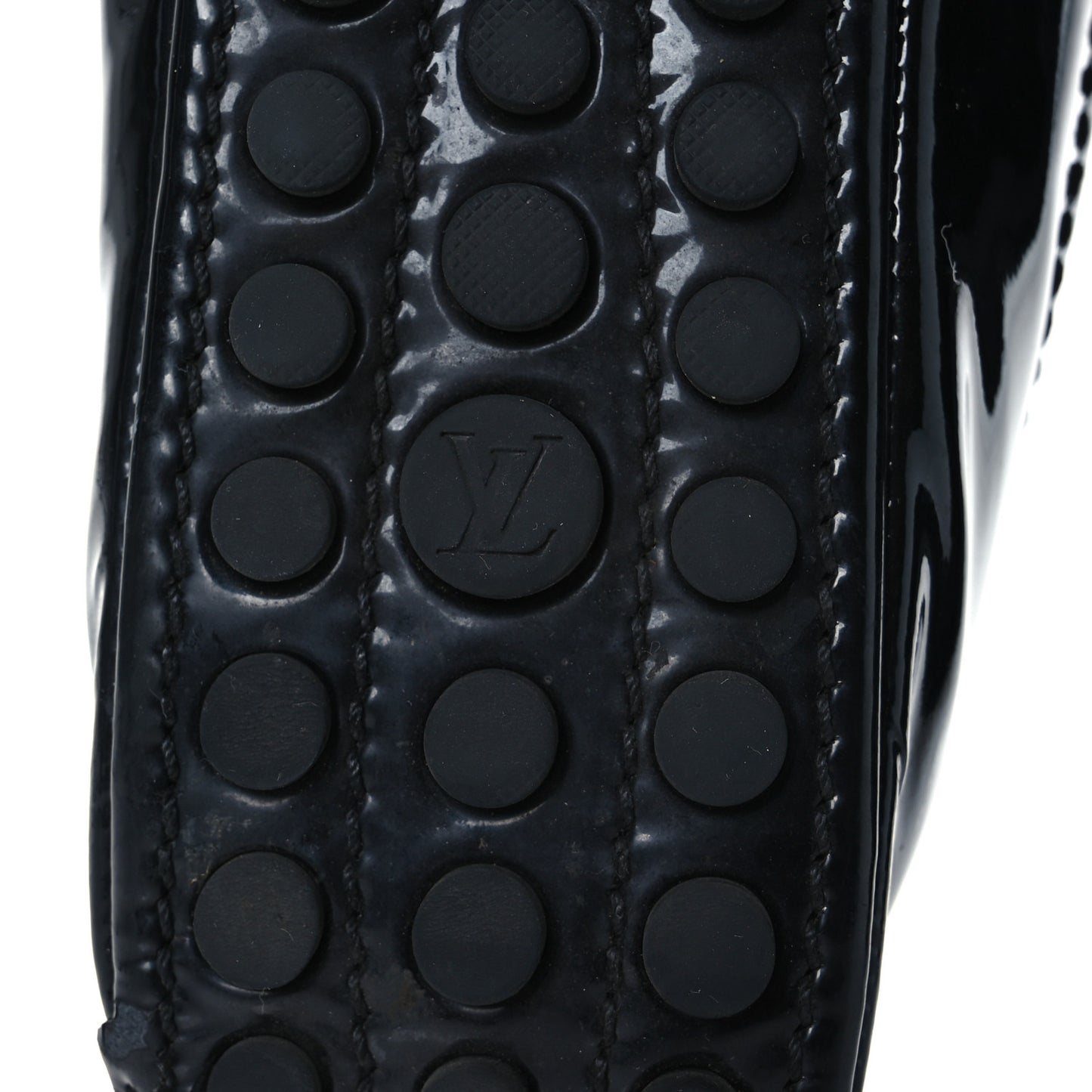 Patent Calfskin Oxford Ballerina Flats 38.5 Black