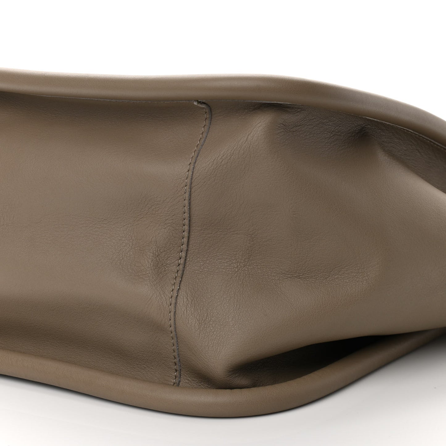 Calfskin L Lux Rope Handle Tote Brown Gold