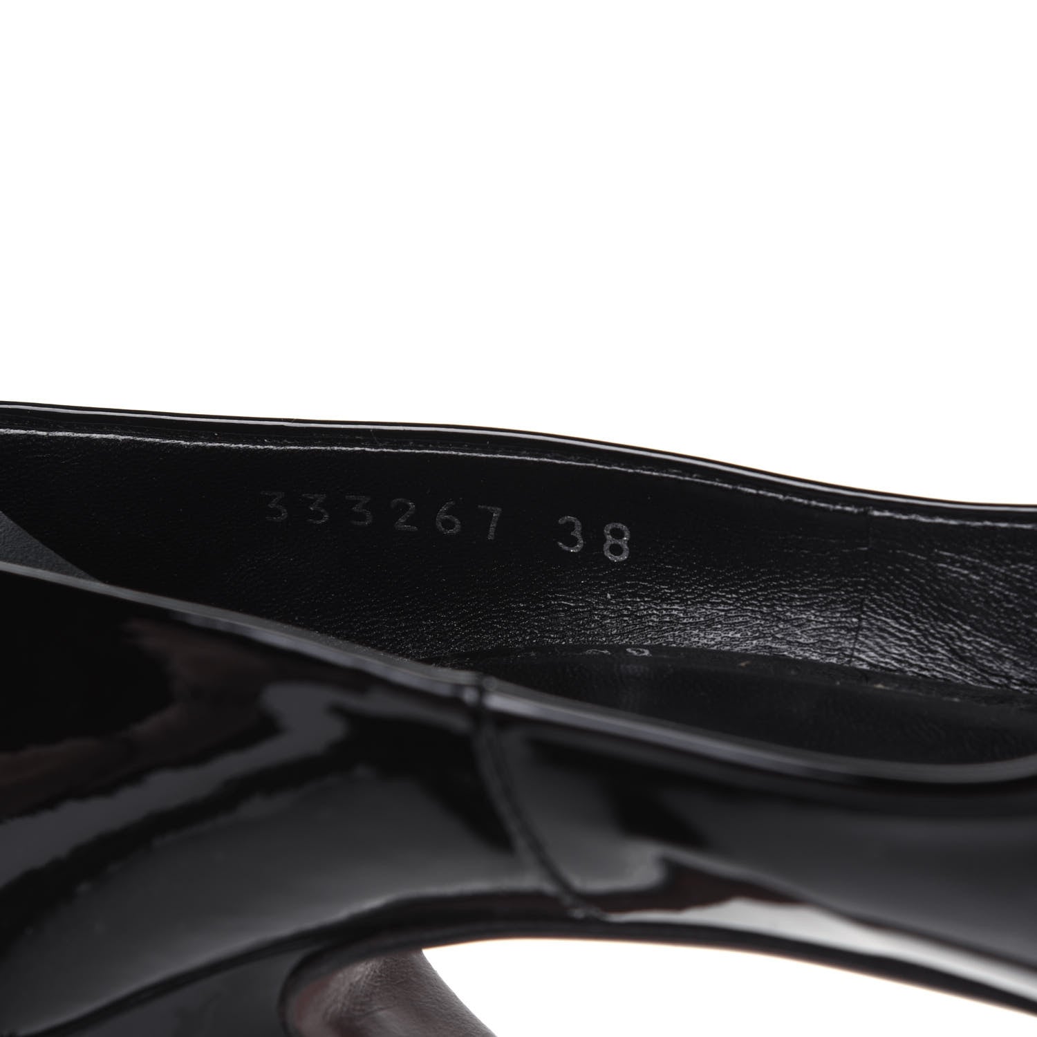 Gucci Patent Calfskin Pumps 38 Black 8 of 13