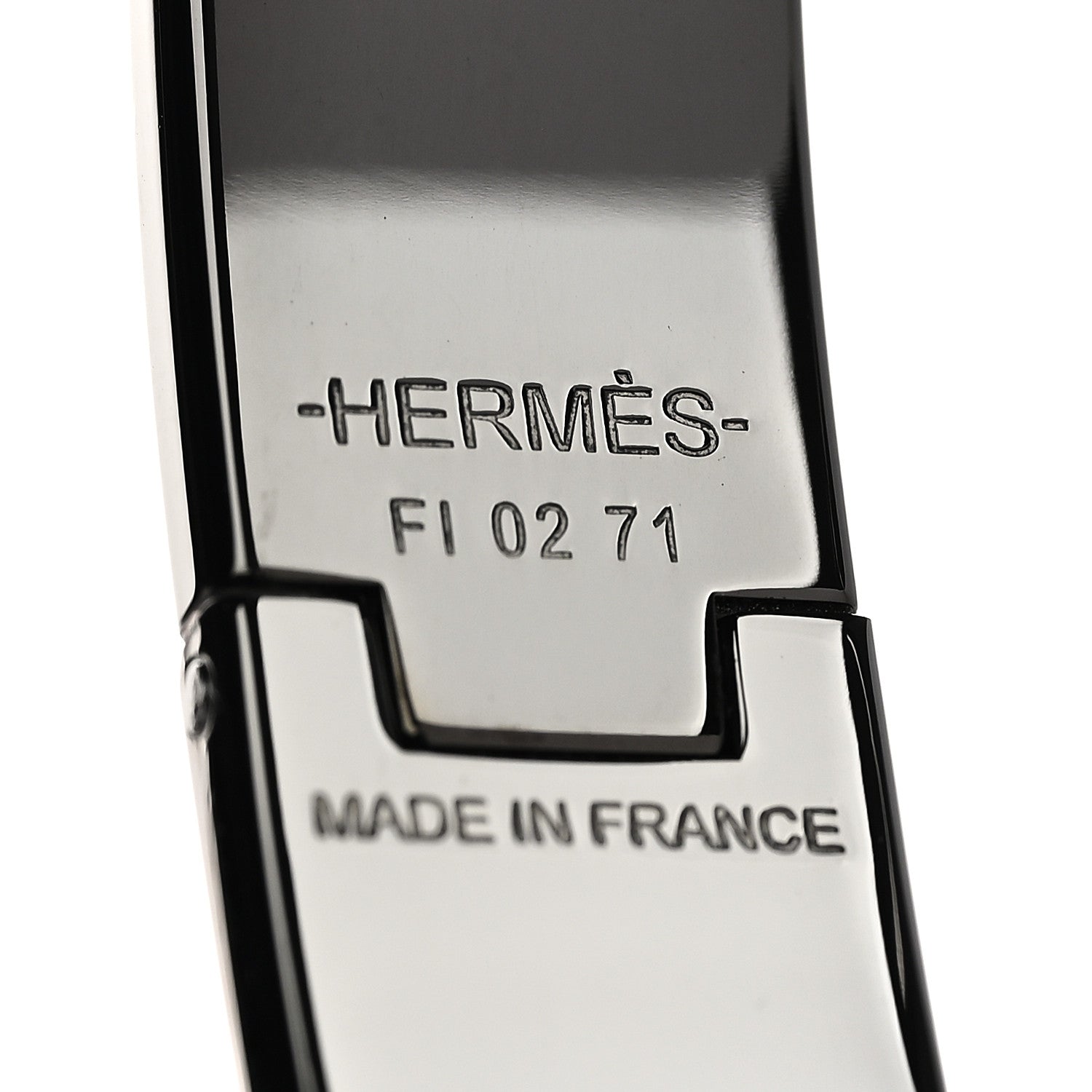 Hermes Matte Enamel Narrow Clic Clac HH Bracelet T6 So Black 4 of 5
