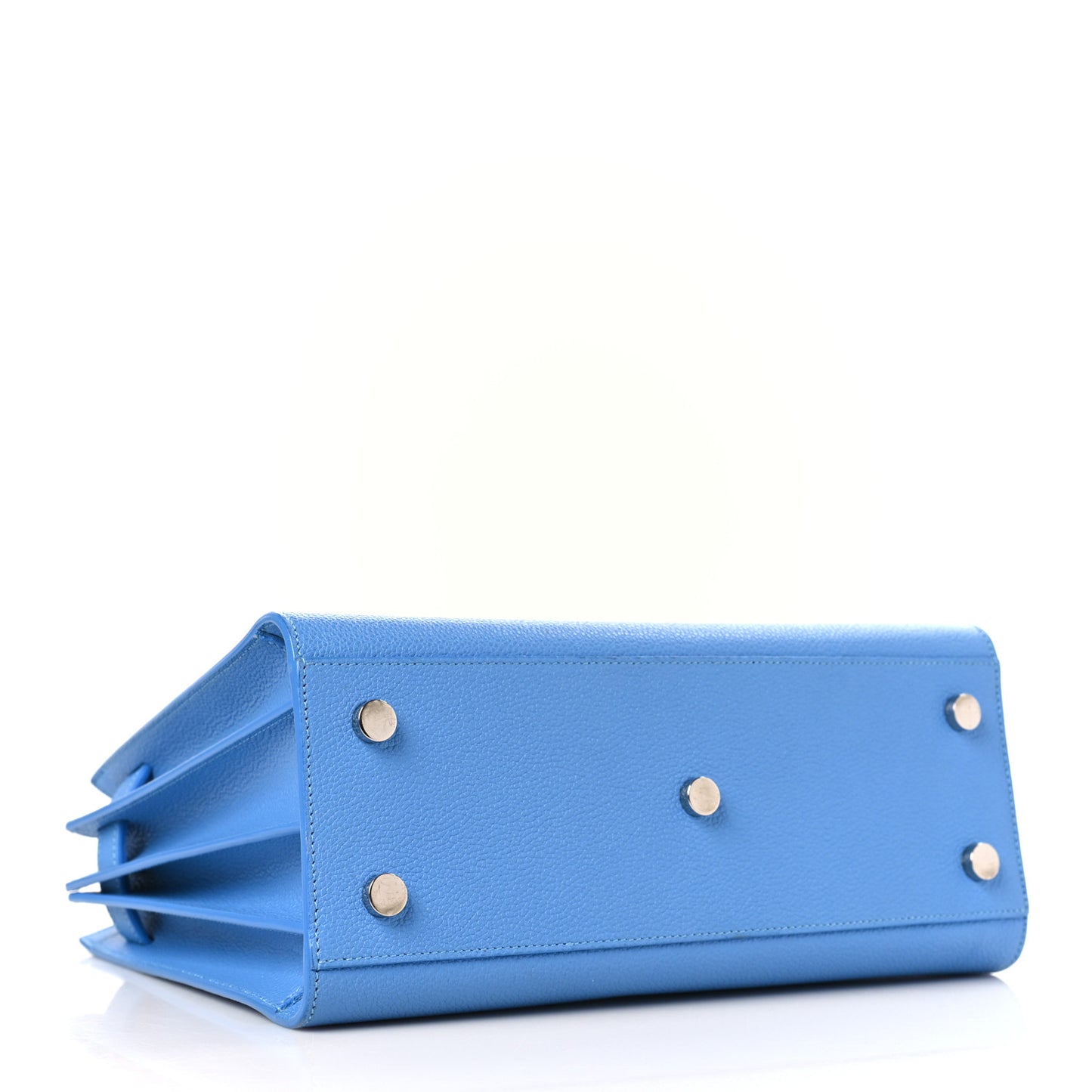 Grained Calfskin Baby Sac De Jour Blue Clair