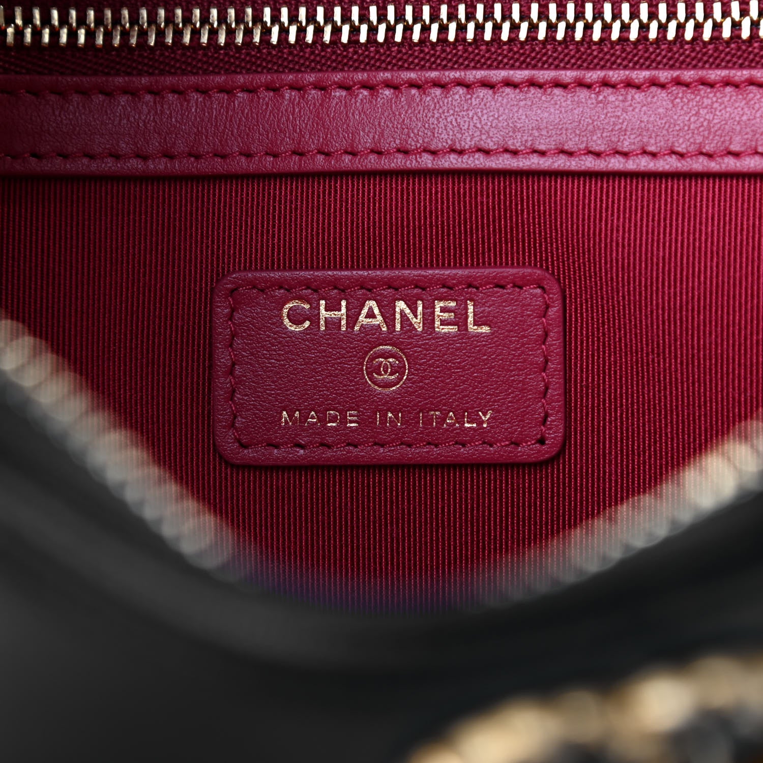 Chanel Goatskin Quilted Chanel 19 Pouch Black 7 of 7