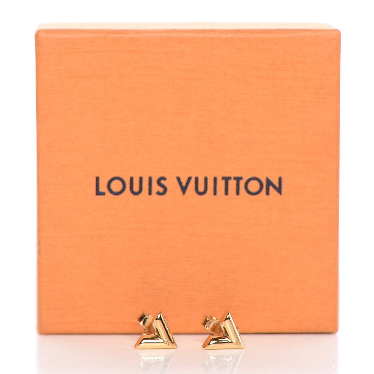Brass Essential V Stud Earrings Gold