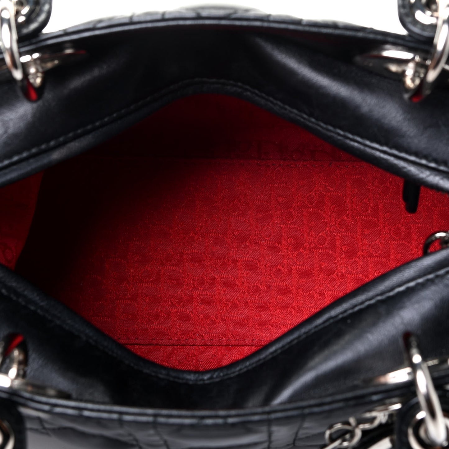 Lambskin Cannage Medium Lady Dior Black
