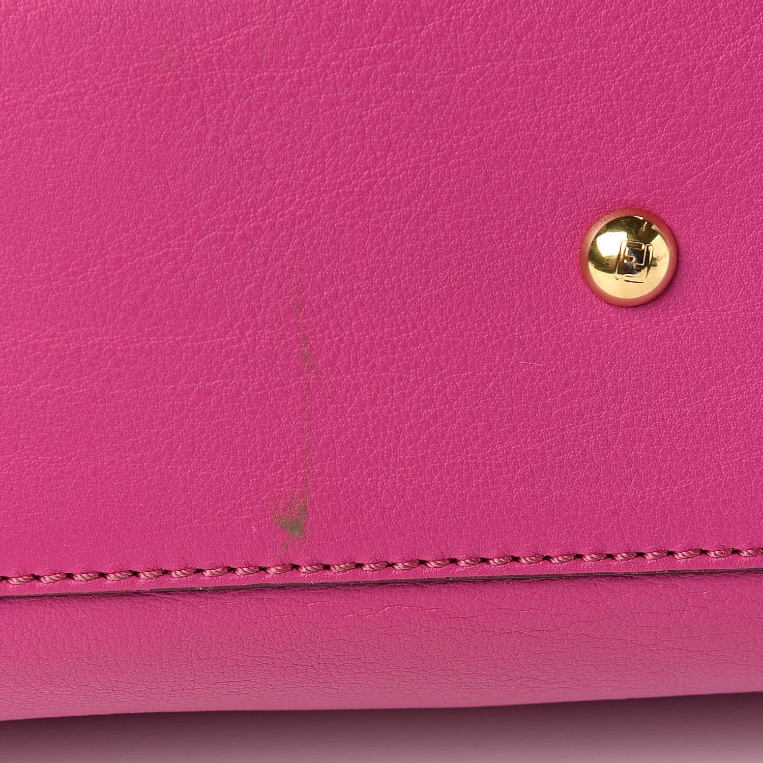 Fendi Vitello Seta Medium Peekaboo Iconic Satchel Magenta 11 of 15